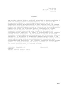 NCSC-TG-002 Library No. S-228,538 Version 1 FOREWORD