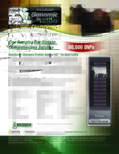 GeneSeek® Genomic Profiler Bovine HD™ for Beef Cattle