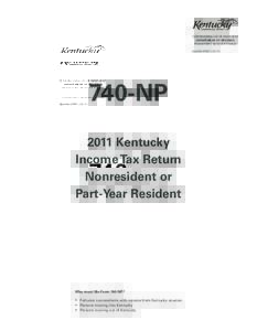 COMMONWEALTH OF KENTUCKY DEPARTMENT OF REVENUE FRANKFORT, KENTUCKY[removed]42A740-NP(P[removed]NP