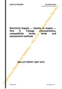 KS[removed], Electricity supply QOS - Voltage characteristics