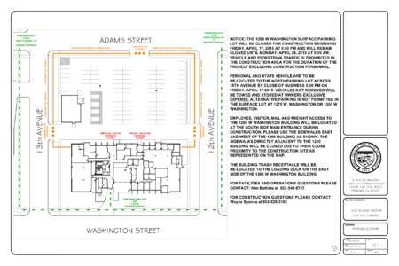 ADAMS STREET TEMPORARY NO PARKING EMPLOYEE - VISITOR ENTRANCE CLOSED