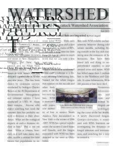 WATERSHED A Newsletter of the Wood-Pawcatuck Watershed Association Volume 28 No. 3  Fall 2011