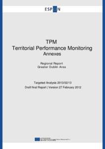TPM Territorial Performance Monitoring Annexes Regional Report Greater Dublin Area