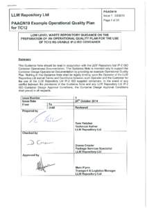 LOW LEVEL WASTE REPOSITORY IP-2 ISO CONTAINER CSC PLATE INSPECTION, TECHNICAL INSPECTION WITH ASSOCIATED SEAL LEAKAGE TEST GUIDANCE DOCUMENT