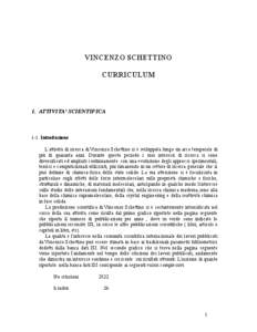 VINCENZO SCHETTINO CURRICULUM