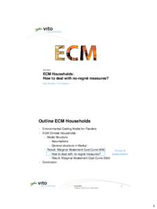 ECM Households: How to deal with no-regret measures? Nele Renders, VITO, Belgium