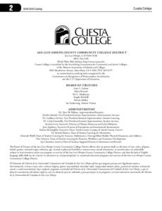 2  Cuesta College[removed]Catalog