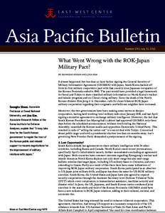 What Went Wrong with the ROK-Japan Military Pact?