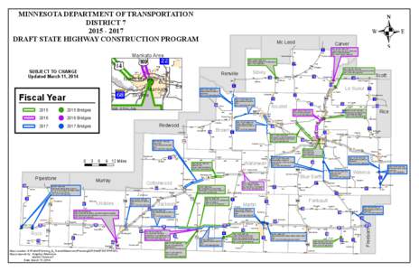 HWY 169 (S.P: [removed]MINNESOTA DEPARTMENT OF TRANSPORTATION FLOOD MIT & RESURF 7 EST. COST:DISTRICT