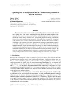 Journal of Instruction-Level Parallelism[removed]Submitted 2/02; published 6/03