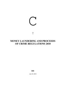 Money Laundering and Proceeds of Crime Regulations 2010