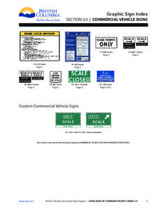 Graphic Sign Index SECTION 3.0 | COMMERCIAL VEHICLE SIGNS CV-010 Series  CV-030 Series