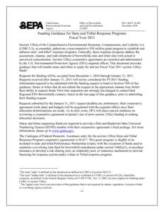 Hazardous waste / Pollution / 96th United States Congress / Superfund / Government / Brownfield land / Resource Conservation and Recovery Act / Brownfield regulation and development / Inter-Tribal Environmental Council / United States Environmental Protection Agency / Town and country planning in the United Kingdom / Environment