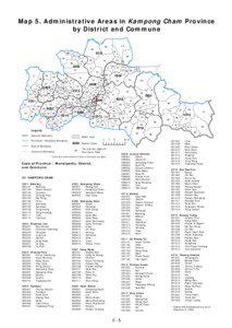 Map 5. Administrative Areas in Kampong Cham Province by District and Commune 14