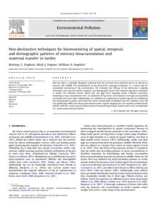 Non-destructive techniques for biomonitoring of spatial, temporal, and demographic patterns of mercury bioaccumulation and maternal transfer in turtles