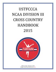 USTFCCCA NCAA DIVISION III CROSS COUNTRY HANDBOOK 2015