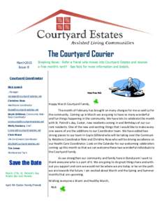 At Hawthorne Crossing  The Courtyard Courier March2015 Issue lll