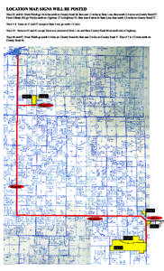 LOCATION MAP. SIGNS WILL BE POSTED Tract #1 and #2: From Walsh go 16 miles south to County Road M, then east 13 miles to State Line, then south 2.5 miles on County Road 57. From Elkhart, KS go 9 miles north on Highway 27