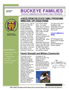 BUCKEYE FAMILIES  Spring Issue: April[removed]EDUCATE, COMMUNICATE AND MARKET FAMILY READINESS