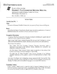 Property Tax Committee Meeting Minutes