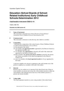 Templates and checklist for the notification of registrable instruments on the ACT legislation register