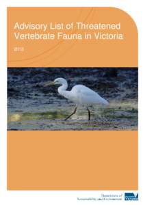 Advisory List of Threatened Vertebrate Fauna in Victoria 2013