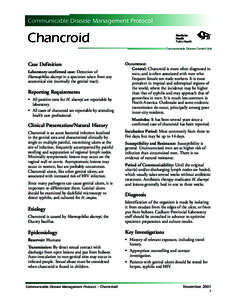 Communicable Disease Management Protocol  Chancroid Manitoba Health