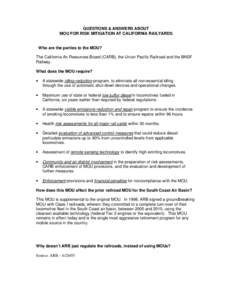 California Air Resources Board / Union Pacific Railroad / Carl Moyer Memorial Air Quality Standards Attainment Program / Diesel locomotive / Emission standard / Locomotive / Rail transportation in the United States / Transportation in the United States / Air pollution in California