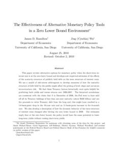 The Effectiveness of Alternatiev Monetary Policy Tools in a Zero Lower Bound Environment