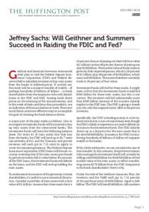 [removed]:26 Business Jeffrey Sachs: Will Geithner and Summers Succeed in Raiding the FDIC and Fed? 