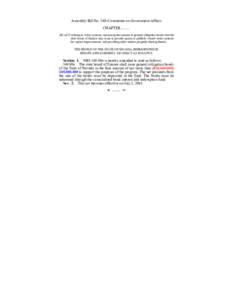 Assembly Bill No. 549–Committee on Government Affairs CHAPTER[removed]AN ACT relating to water systems; increasing the amount of general obligation bonds that the state board of finance may issue to provide grants to