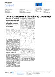 Datum: Schaffhauser Landzeitung 8226 Schleitheimwww.shlandzeitung.ch