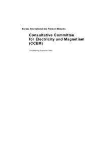 CCEM: Report of the 22nd meeting (2000)