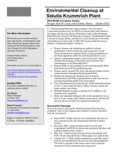 Solutia Public Outreach Fact Sheet