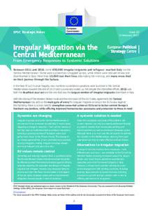 EPSC Strategic Notes  Issue 22 2 FebruaryIrregular Migration via the