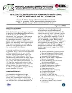 Economic geology / Sedimentary rocks / Fuels / Lignite / Williston Basin / Dakota Gasification Company / Carbon sequestration / Fort Union Formation / Energy / Geology / Coal