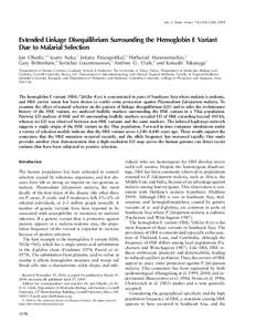 Am. J. Hum. Genet. 74:1198–1208, 2004  Extended Linkage Disequilibrium Surrounding the Hemoglobin E Variant