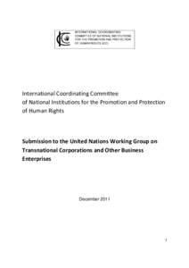 Microsoft Word - International Coordinating Committee of National Institutions for the promotion and protection of HR