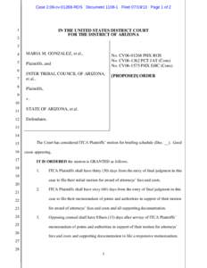 Case 2:06-cv[removed]ROS Document[removed]Filed[removed]Page 1 of 2  1 IN THE UNITED STATES DISTRICT COURT FOR THE DISTRICT OF ARIZONA