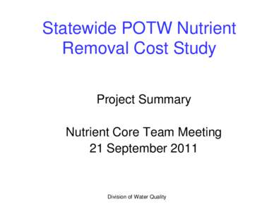 Microsoft PowerPoint[removed]NutrientCoreTeamIntro- NutrientCostSummary Rev0.ppt