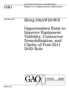 Contemporary history / Occupation of Iraq / Politics of Iraq / Private military contractors / Defense Logistics Agency / United States Forces – Iraq / Academi / Government procurement in the United States / Iraqi Army / Iraq–United States relations / Iraq War / Military