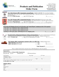 Products and Publication Order Form 7044 S. 13th Street Oak Creek, WITel: 