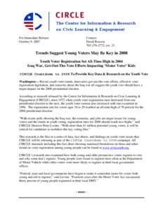 Microsoft Word - CIRCLE voter registration release final-1.doc