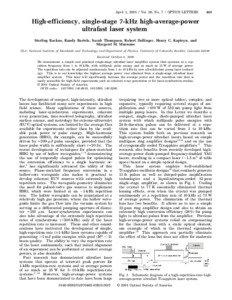 Laser medicine / Optical devices / Laser / Photonics / Solid-state laser / Nd:YAG laser / Optical amplifier / Ti-sapphire laser / Mode-locking / Optics / Laser science / Physics