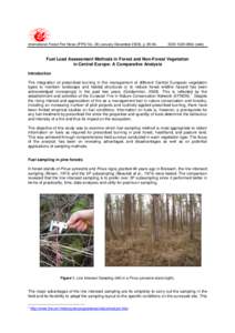 International Forest Fire News (IFFN) No. 38 (January-December 2009), pISSNweb) Fuel Load Assessment Methods in Forest and Non-Forest Vegetation in Central Europe: A Comparative Analysis