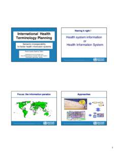 Microsoft PowerPoint - Lewalle_International  Health Terminology Planning.ppt