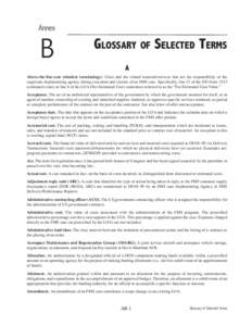 Annex  B Glossary of Selected Terms A