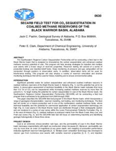 Fuels / Coal / Coalbed methane / Black Warrior Basin / Hydraulic fracturing / Reservoir simulation / Carbon sequestration / Enhanced coal bed methane recovery / Cahaba Basin / Methane / Energy / Chemistry