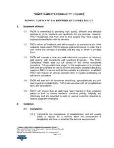 Microsoft Word - Formal Complaints & Members Enquiries Policy[removed]doc