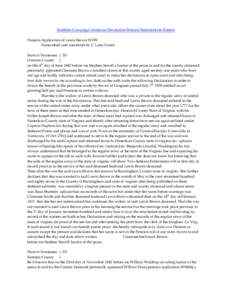 Southern Campaign American Revolution Pension Statements & Rosters Pension Application of Lewis Brown W399 Transcribed and annotated by C. Leon Harris State of Tennessee } SS Overton County } on this 4th day of June 1842